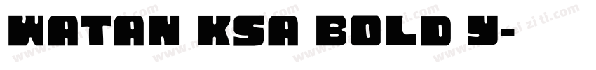Watan KSa Bold Y字体转换